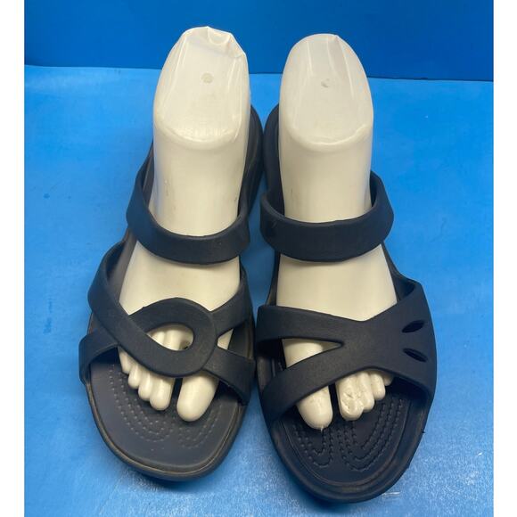 Crocs Women’s Iconic Spa Pool Slides Comfort Sandals Strappy Slip On Blue 10 - Picture 5 of 10